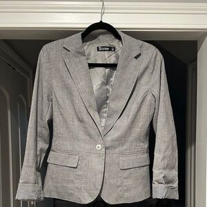 NY&Co Light Gray Tailored Blazer
